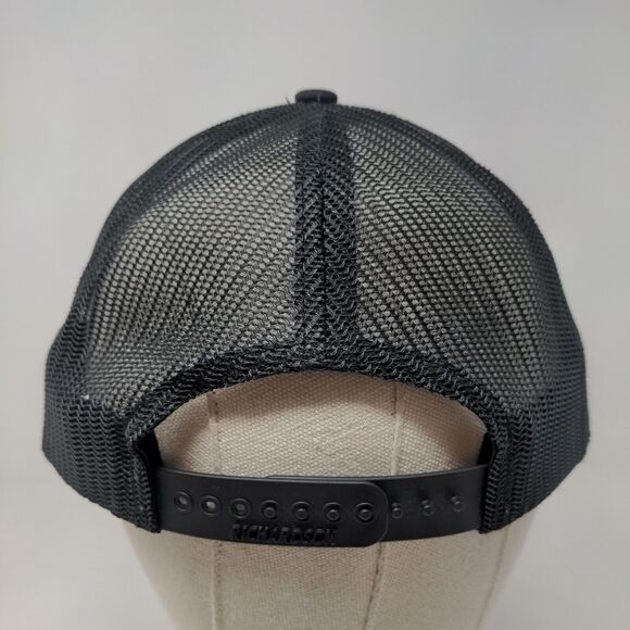 Richardson Men's Snapback Mesh Back Hat Black Embroidered Fargo Style 112 - Picture 5 of 8